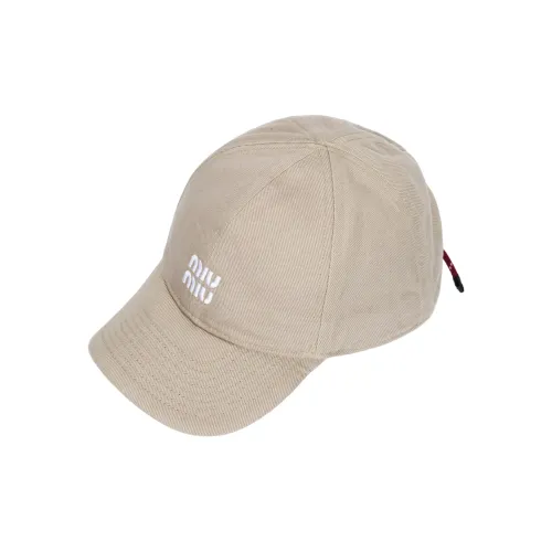 MIU MIU Хлопковые кепки унисекс бежевые