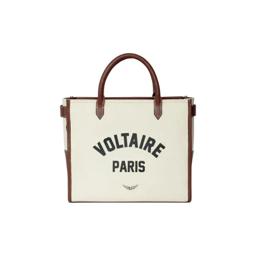 Zadig Voltaire Хлопок Тоут Сумка Сумка для покупок Сумка через плечо Сумка Женская Блестящая Белая