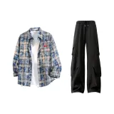 Washed Blue+Black Pants  
Вымытые синие+черные штаны