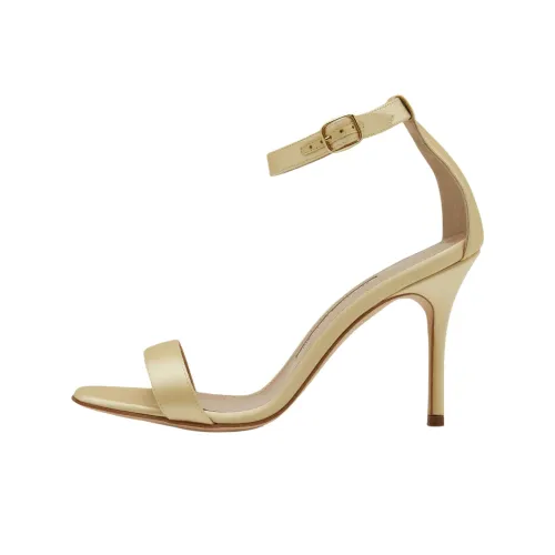 MANOLO BLAHNIK CHAOS One Ремешок Сандалии 9 см Женские Кремовый