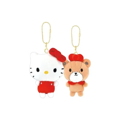 Санрио Hello Kitty Hello Bear Смайли Брелок Кукла Плюшевая Кукла Высота 16 см