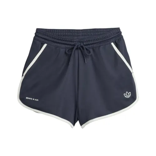 Adidas Originals x SPORTY RICH SS25 Повседневные шорты Женские Темно-синий