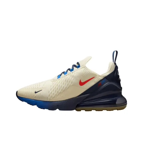 Nike Air Max 270 Low Беговые кроссовки Унисекс Белый Синий