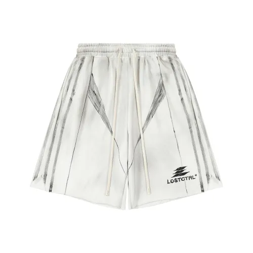 LOSTCTRL Белые Унисекс Повседневные шорты