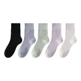 [Женский] Смешанный цвет, 5 пар (Бесшовные носки Crew)
