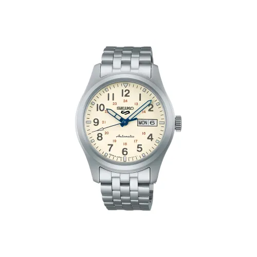 Коллекция Seiko 5 Sports Автоматический Механический Механизм Нержавеющая Сталь Ремешок Часы 39,4 мм Мужские Часы Белый Циферблат
