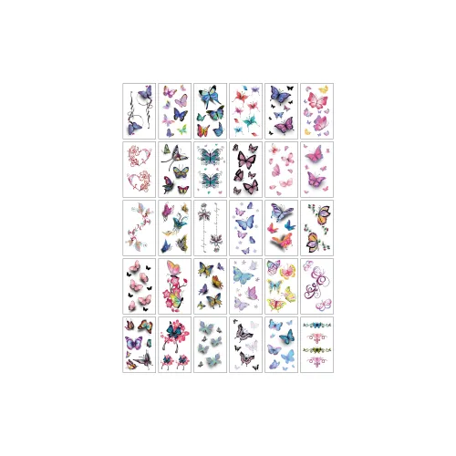 XNTX Бабочка Цвет Временные татуировки
