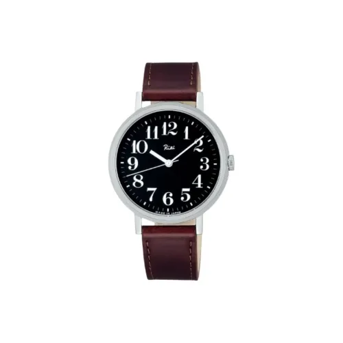 SEIKO ALBA Collection Кварцевый механизм Кожаный ремешок Часы 36 мм Унисекс Черный циферблат