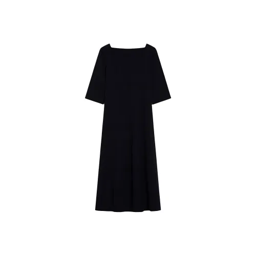 MaxMara Короткий рукав Платье Женское Черное