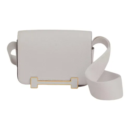 HERMES Geta Mysore Шевро Сумка через плечо Сумка на плечо Женская Серого цвета