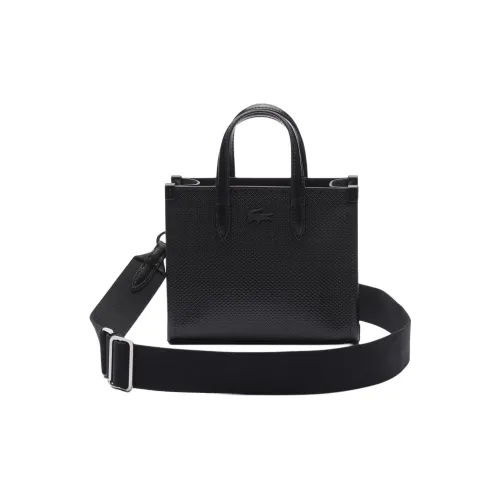 LACOSTE Кожа Сумка через плечо Сумка Мини Женская Черная