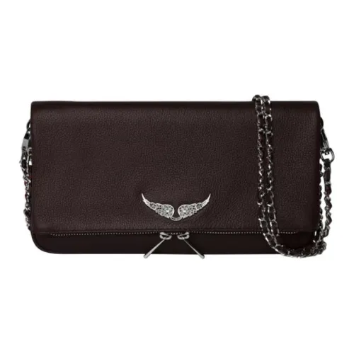 Zadig Voltaire Сумка через плечо из коровьей кожи стандартная женская цвет темная умбра