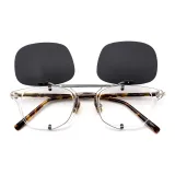 Прозрачный + Серый, с откидной крышкой, накладные линзы