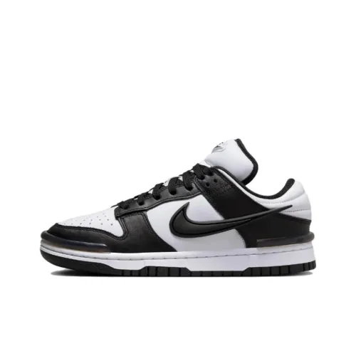 Nike Dunk Low Топ Скейтборд Кроссовки Женские Черный Белый