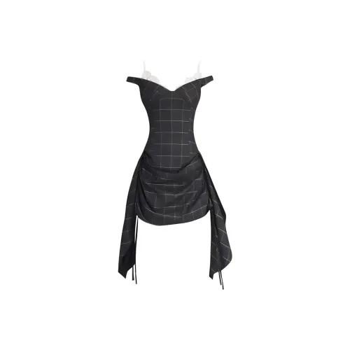 POPO.INFO Яшмовый Клетчатый Женские Слиплатья