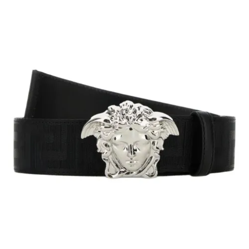 VERSACE Металл Ремень Унисекс Черный 4CM