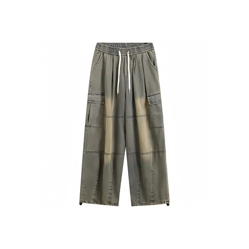 CAT'S PAW Грязно-желтые унисекс джинсы