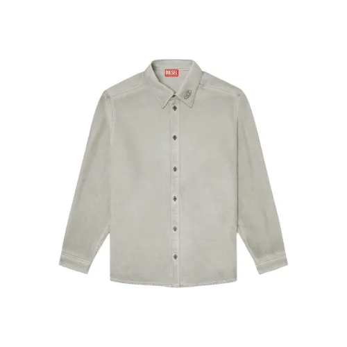 DIESEL Рубашка Унисекс Серебристо-Серый