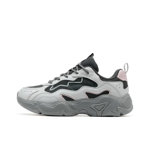 XTEP Nomadic Износостойкий и Легкий Низкий Топ Casual Женский Призрачный Серый Угольный Черный