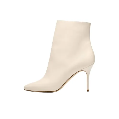 MANOLO BLAHNIK Insopo Ботильоны 9 см Женские Кремовые