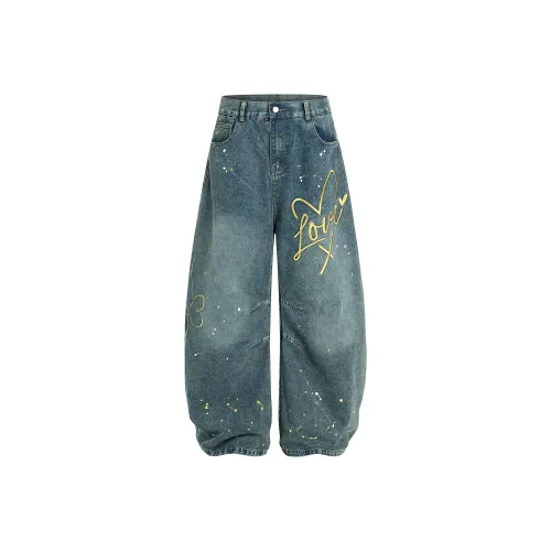 WAYHWEI Синие Унисекс Джинсы