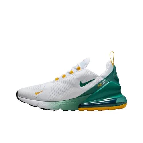 Nike Air Max 270 Low Беговые кроссовки Топ Унисекс Белый Зеленый