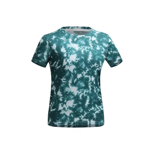 HUMNAT Военный стиль Тренинг Зеленый Унисекс Футболка