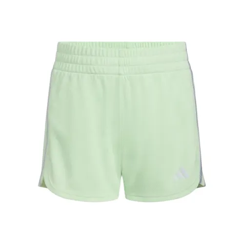 Adidas Детская одежда 3S Сетка Pacer Короткий Шорты Детский Неоновый зеленый