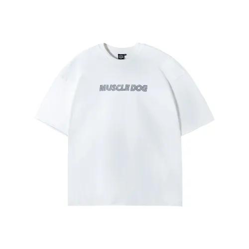 Muscle Dog Экрю Мужская T-рубашка