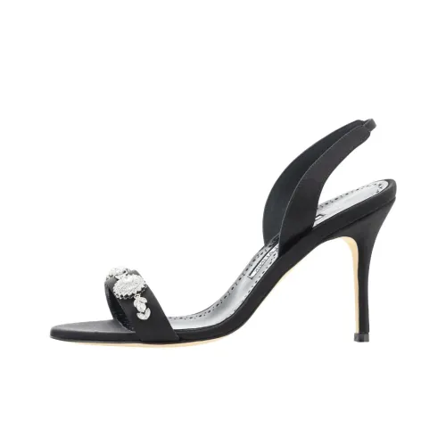 MANOLO BLAHNIK Lamisan One Ремень Сандалии 9 см Женские Черный