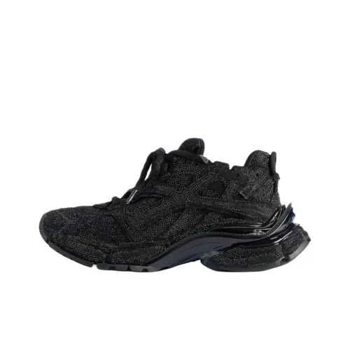 Balenciaga Runner Low Топ Толстая подошва Кроссовки Мужские Черные