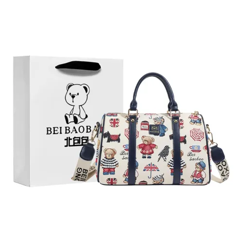 North Pack Ткань Бостон Сумка Сумка через плечо Сумка Женская Синий Коричневый