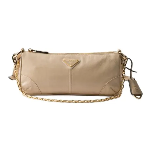 PRADA RE Edition Телячья кожа Сумка на плечо Средний Женские Травертин