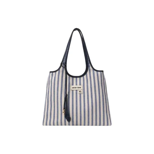 PAYOT Холст Эгейское море Bay Холст Сумка Сумка через плечо Стандартная Женская Синие Полоски