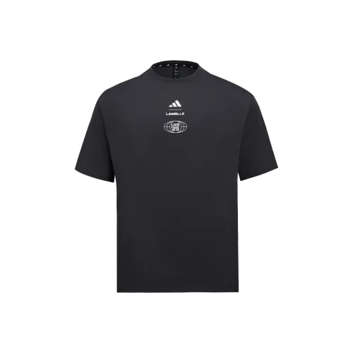 Adidas x LAIMEI LIANMINGKUAN SS25 TOUR T Рубашка T Рубашка Унисекс Угольно-черный
