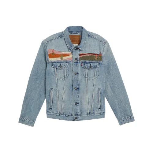 Levis Джинсовые куртки среднего синего цвета для мужчин