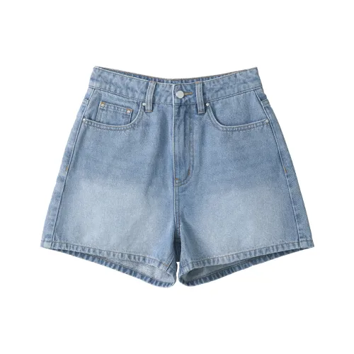 Fstudio Корейский стиль Маленький Универсальный HIGH RISE Джинсовые шорты Женские