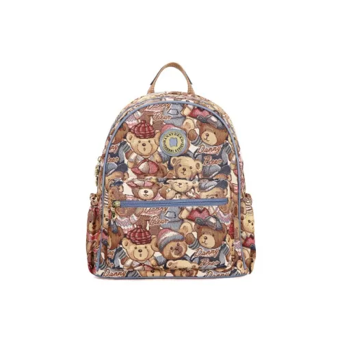 DANNYBEARJEANS Ткань Рюкзак Унисекс Бежевый Синий Медведь Синий