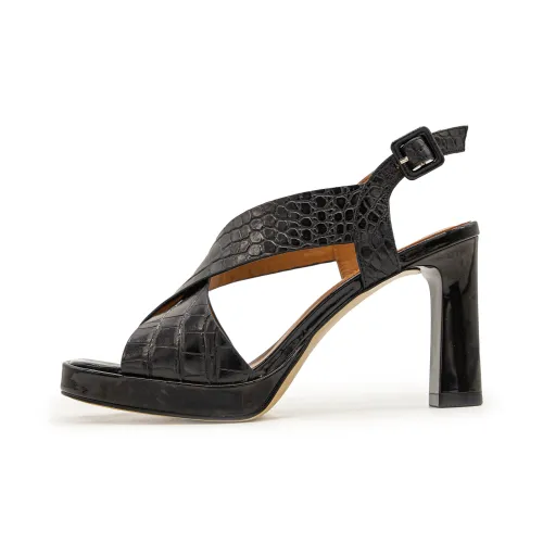 FED One Ремень Сандалии 8,5 см Женские Черные