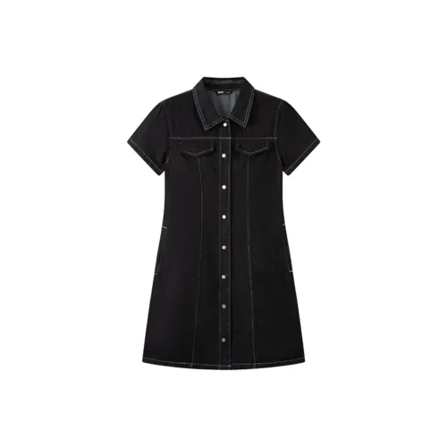 SPAO Женские Платья с Коротким Рукавом