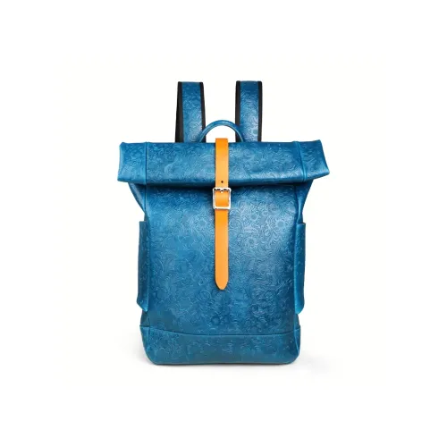 FANGO Рюкзак из коровьей кожи большой мужской многоцветный