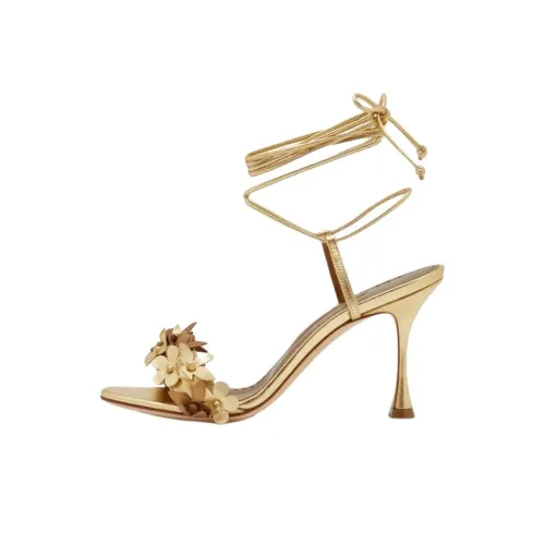 MANOLO BLAHNIK Anista One Ремешок Сандалии 9 см Женские Золотые