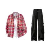 Washed Red+Black Pants  
Промытый Красный+Черные Штаны