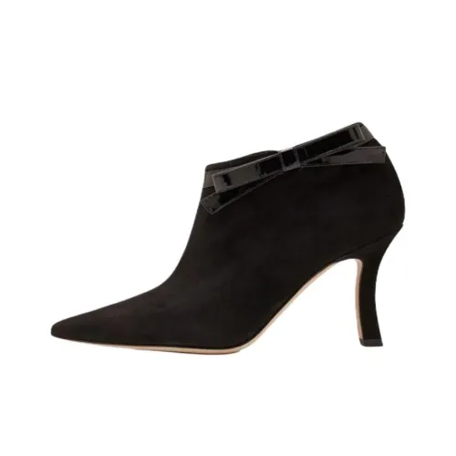 MANOLO BLAHNIK Makepla Ботильоны 9 см Женские Черные