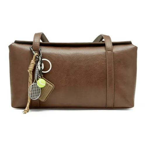 JOSINY ПУ (полиуретан) с коровьей спилковой кожей сумка на плечо большая женская коричневый черный