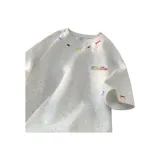 Бело-серый вереск с базовым принтом, вышитая версия