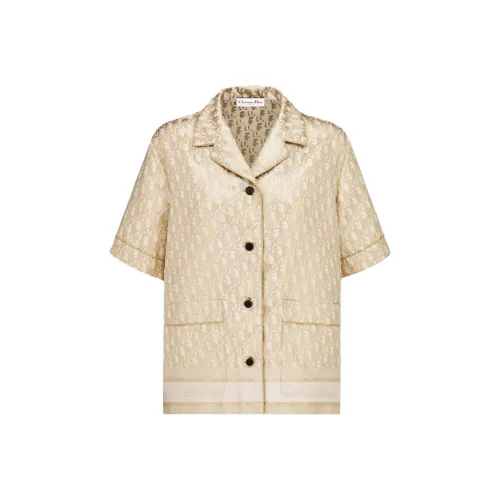 DIOR SS23 Рубашка Женская Светло-Золотая