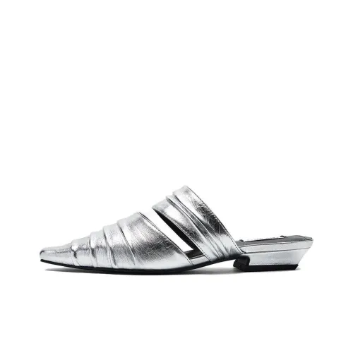 NINE WEST Домашние тапочки Женские Серебряные