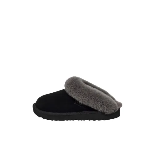 UGG Cluggette Slip-resistant Abrasion-resistant Low Top Детские домашние тапочки Черный Детский