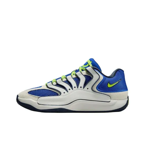 Nike KD 18 Slip-Resistant Abrasion-Resistant Low-Top Баскетбольные Кроссовки Мужские Белый Синий